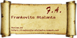 Frankovits Atalanta névjegykártya